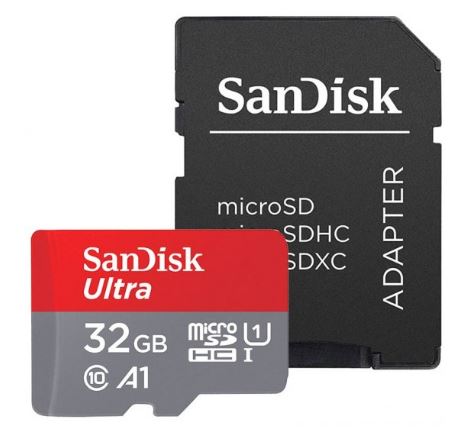 כרטיס זיכרון 32 ג'יגה SanDisk Ultra 653x Micro SDHC UHS-I SDSQUAR-032G-GN6MA