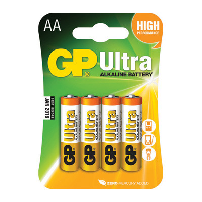 רבעיית סוללות אלקליין GP Ultra AA