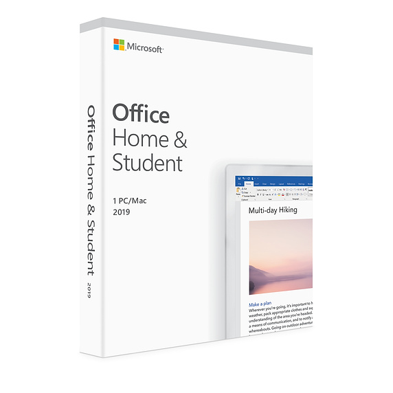 אופיס ללא דיסק התקנה - למחשב אחד - שפה עברית Microsoft Office Home & Student 2019