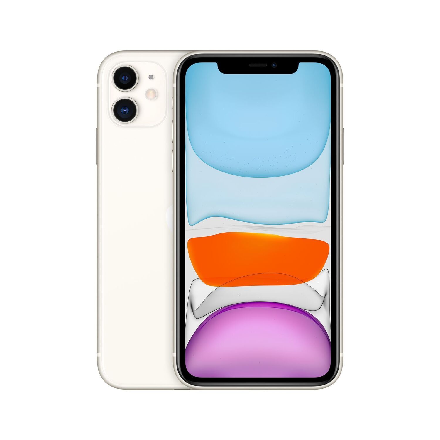 אייפון Apple iPhone 11 128GB MHDJ3HB/A בצבע לבן - יבואן רשמי ללא מטען וללא אוזניות