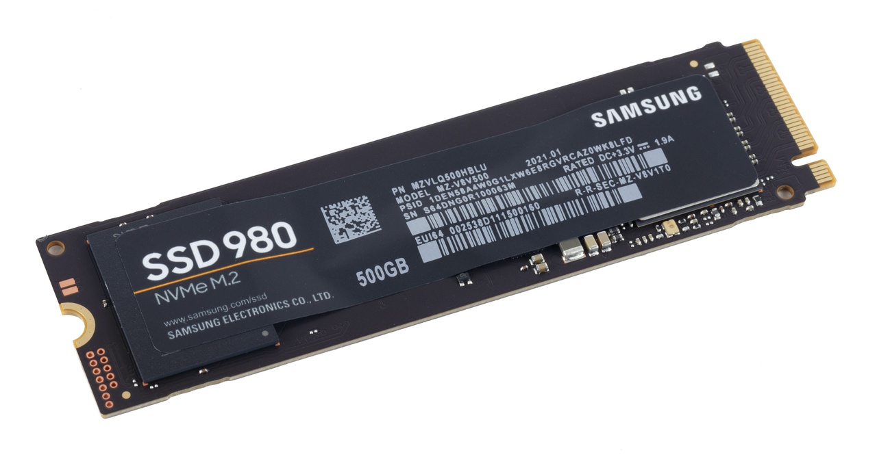 כונן Samsung 980 500GB SSD-980 NVMe M.2 MZ-V8V500 SSD