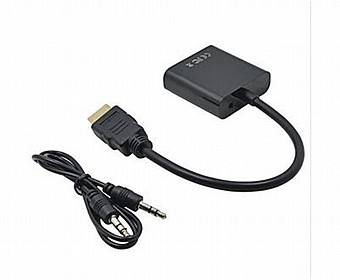 מתאם Protec HDMI to VGA  wtih Audio M/F DM155