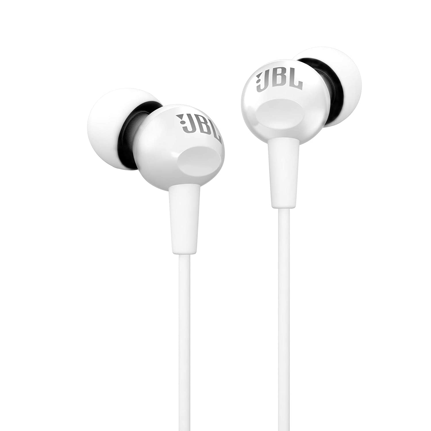 אוזניות IN EAR עם מיק לבן JBL C100SIUWHT-יבואן רישמי