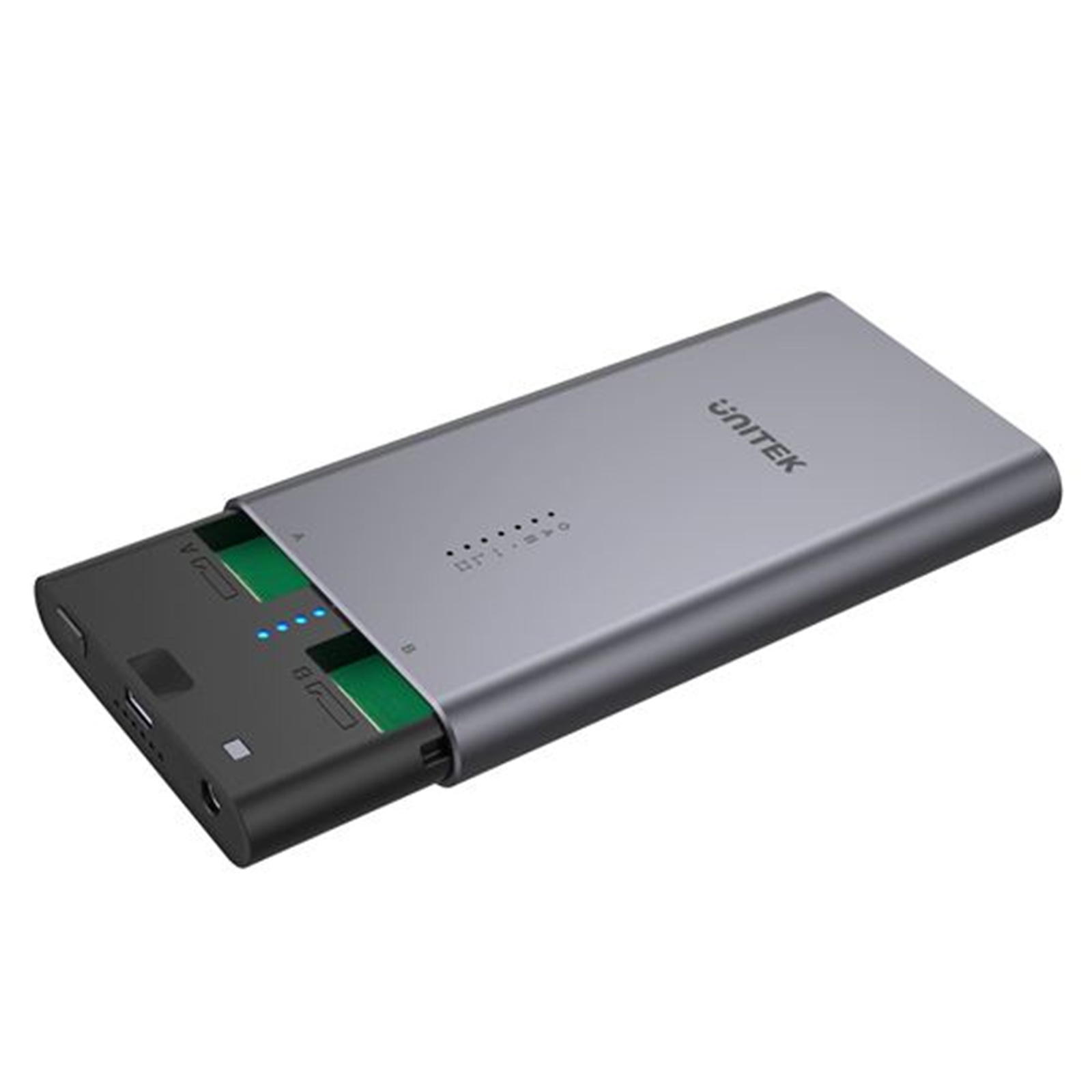 מארז חיצוני UNITEK USB-C to PCIe/M.2 SSD NVMe Dual Bay Enclosure S1206A