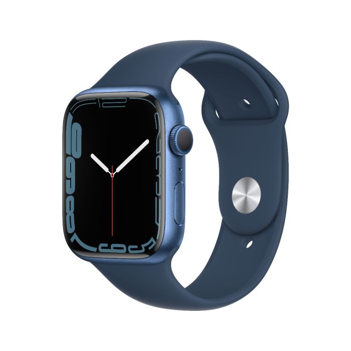 שעון חכם Apple Watch 7 GPS, 45mm Blue Aluminium Case MKN53HB/A  - כחול