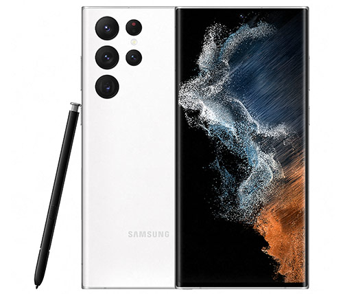 סמארטפון Samsung Galaxy S22 Ultra 12GB+256GB SM-S908E E010908001 - צבע לבן - יבואן רשמי