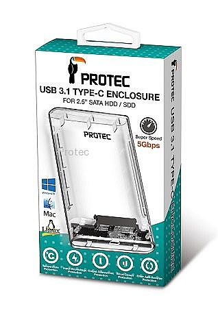 מארז חיצוני PROTEC SATA USB3.1 type-C DM161